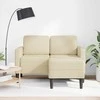 2-vietė sofa su L formos kreminiu 125 cm audiniu