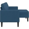 2-vietė sofa su L formos mėlynu 125 cm audiniu