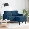 2-vietė sofa su L formos mėlynu 125 cm audiniu