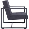 2-vietė sofa su porankiais tamsiai pilka plienu ir audiniu