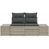 Sodo sofa su pagalve Pilka 184 x 62 x 69 cm poliratanas