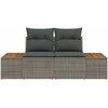 Sodo sofa Pilka 184 x 62 x 85cm poliratanas