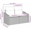 Sodo sofa su pagalve 123 x 62 x 69 cm poliratanas