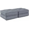 Modulinė sofa 2 pcs Pilka 140 x 70 x 36 cm Audinys