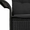 Sodo sofa su pagalve Juoda 141 x 62 x 69cm poliratanas