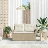 Sodo sofa su pagalve Smėlio 141 x 62 x 69cm poliratanas