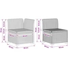 2-Vietis Sodo Sofas, Atrodo kaip Ratano PP Balta