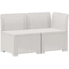 2-Vietis Sodo Sofas, Atrodo kaip Ratano PP Balta