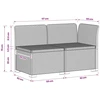 2-Vietis Sodo Sofas, Atrodo kaip Ratano PP Balta