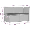 2-Vietis Sodo Sofas, Atrodo kaip Ratano PP Balta