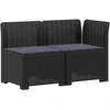 2-Vietis Sodo Sofas su Pagalvėlėmis, Atrodo kaip Ratano