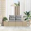 Sodo sofa su pagalve Smėlio 184 x 62 x 69 cm poliratanas