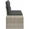 Sodo sofa su pagalve Pilka 184 x 62 x 69 cm poliratanas