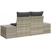 Sodo sofa su pagalve Pilka 184 x 62 x 69 cm poliratanas