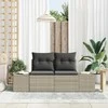 Sodo sofa su pagalve Pilka 184 x 62 x 69 cm poliratanas
