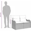 Sodo sofa su pagalve Juoda 121 x 62 x 69cm poliratanas