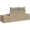 Sodo sofa su pagalve Smėlio 184 x 62 x 69 cm poliratanas
