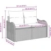Sodo sofa su pagalve Ruda 121 x 62 x 69cm poliratanas