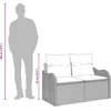 Sodo sofa su pagalve Šviesiai pilka 121 x 62 x 69cm poliratanas