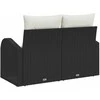 Sodo sofa su pagalve Juoda 124 x 62 x 69cm poliratanas