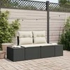 Sodo sofa su pagalve Juoda 184 x 62 x 69 cm poliratanas