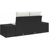Sodo sofa su pagalve Juoda 184 x 62 x 69 cm poliratanas