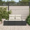 Sodo sofa su pagalve Juoda 184 x 62 x 69 cm poliratanas