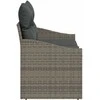 Sodo sofa su pagalve 123 x 62 x 69 cm poliratanas