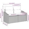 Sodo sofa su pagalve 123 x 62 x 69 cm poliratanas