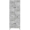 Spintelė 2 vnt. Betono pilka 66 x 34.5 x 90 cm Apdirbta mediena