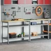 Darbastalio komplektas 2 pcs Bežinė ir pilka 200 x 55 x 85 cm