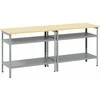 Darbastalio komplektas 2 pcs Bežinė ir pilka 200 x 55 x 85 cm