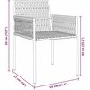 Lauko baldų komplektas Sodo valgomojo komplektas 3 pcs Juoda ir pilka PE ratanas