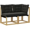 Lauko vidurinė ir kampinė sofa 2 vnt. 2 vietos