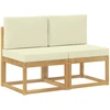 Lauko Vidurinis Sofa 2 vnt. 2 vietos Kietos akacijos mediena