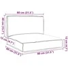 Pallet pagalvių rinkinys 2 pcs Antracitas Oksfordo audinys