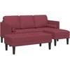 Sofa Sofos komplektas su pagalve 2 pcs Vyno raudona Poliesteris