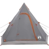 Tipi Tent Vanduo-Resistant 3 asmeniui Pilka ir oranžinė