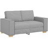 Sofa 3 pcs Debesų pilka Lino mišinio audinys