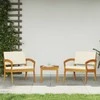 Lauko baldų komplektas Bistro komplektas su pagalve 3 pcs Ruda Poliesteris