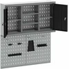 Įrankių spintelių rinkinys su lentyna su saugykla 3 pcs Juoda