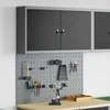 Įrankių spintelių rinkinys su lentyna su saugykla 3 pcs Juoda