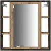 4Housedesign Vonios spintelės 3 vnt. Ruda 80 x 30 x 60 cm Apdirbta mediena