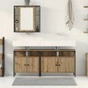 4Housedesign Vonios spintelės 3 vnt. Ruda 80 x 30 x 60 cm Apdirbta mediena