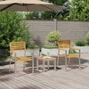 Lauko baldų komplektas Sodo valgomojo komplektas 3 pcs Ruda Kietos akacijos mediena