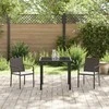 Lauko baldų komplektas Sodo valgomojo komplektas 3 pcs Ruda ir juoda PE ratanas