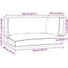 Pallet pagalvių rinkinys 3 pcs Smėlio Oksfordo audinys