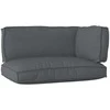 Pallet pagalvių rinkinys 3 pcs Antracitas Oksfordo audinys