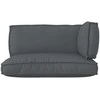 Pallet pagalvių rinkinys 3 pcs Antracitas Oksfordo audinys