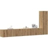 TV staliukas 3 dalių sieninis televizoriaus spintelės komplektas Artisan Oak